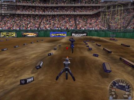 ZEITNOT Die Super-Cross-Bahnen geh&ouml;ren zu den schwierigsten Strecken. Die engen Kurven erfordern hohe Konzentration.